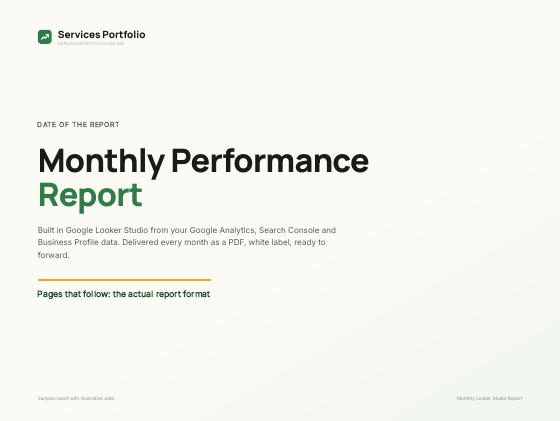 Monthly Looker Studio Report preview